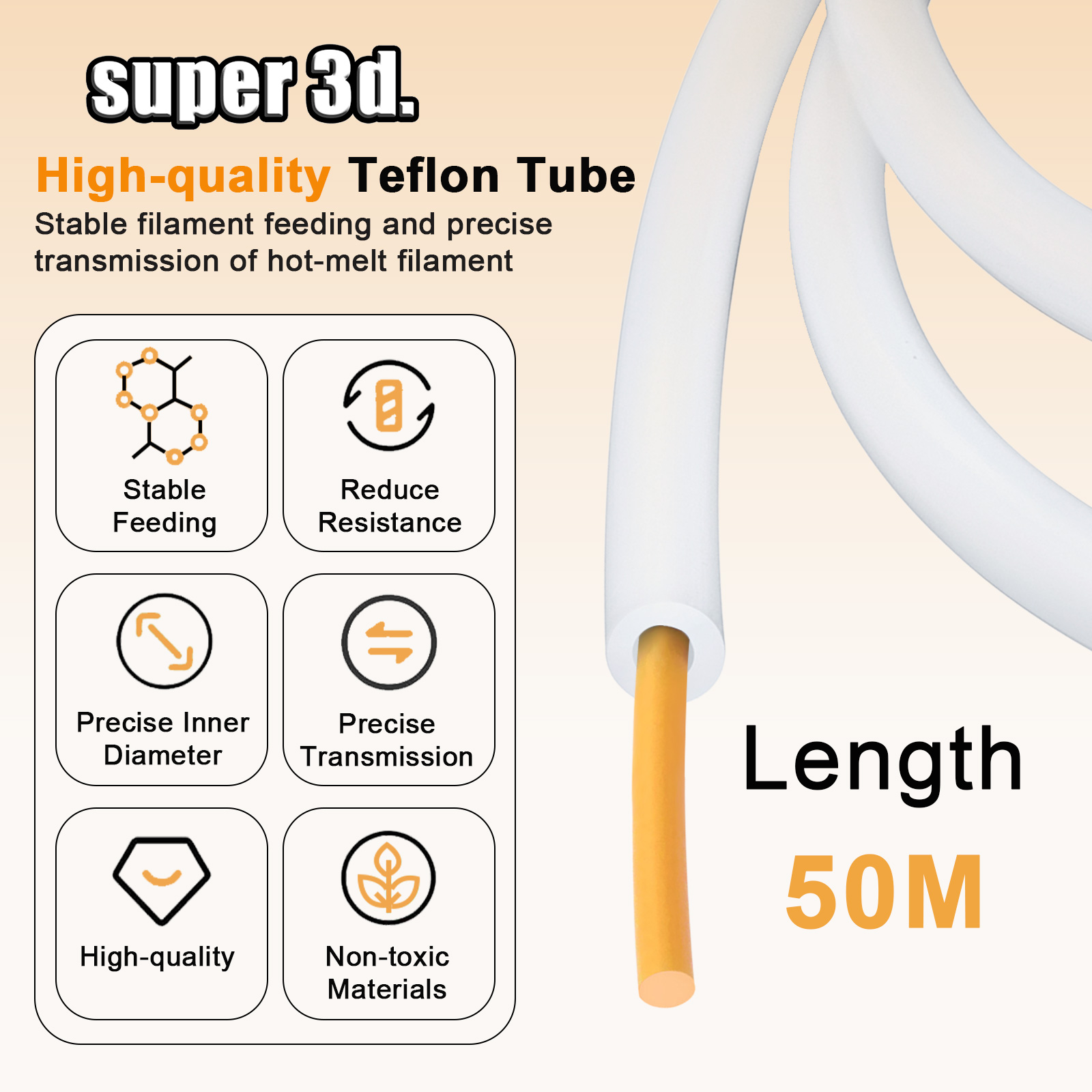 1/2/50M Bambu Lab PTFE Tube ID - 3D Printing Bambu Lab A1 recension och pris