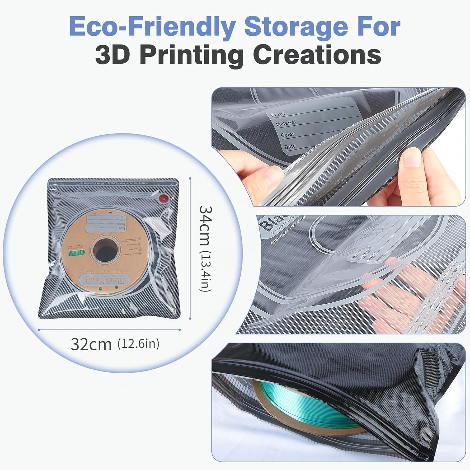 3D Filament Bag Black Filament - Carbon Fiber Filament recension och pris