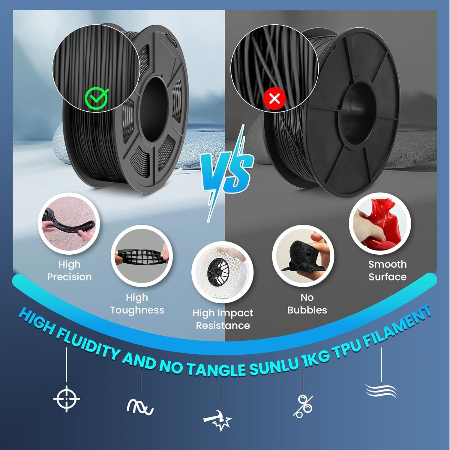 250g 1.75mm 95A TPU Flexible F - Tpu Flexible Filament recension och pris