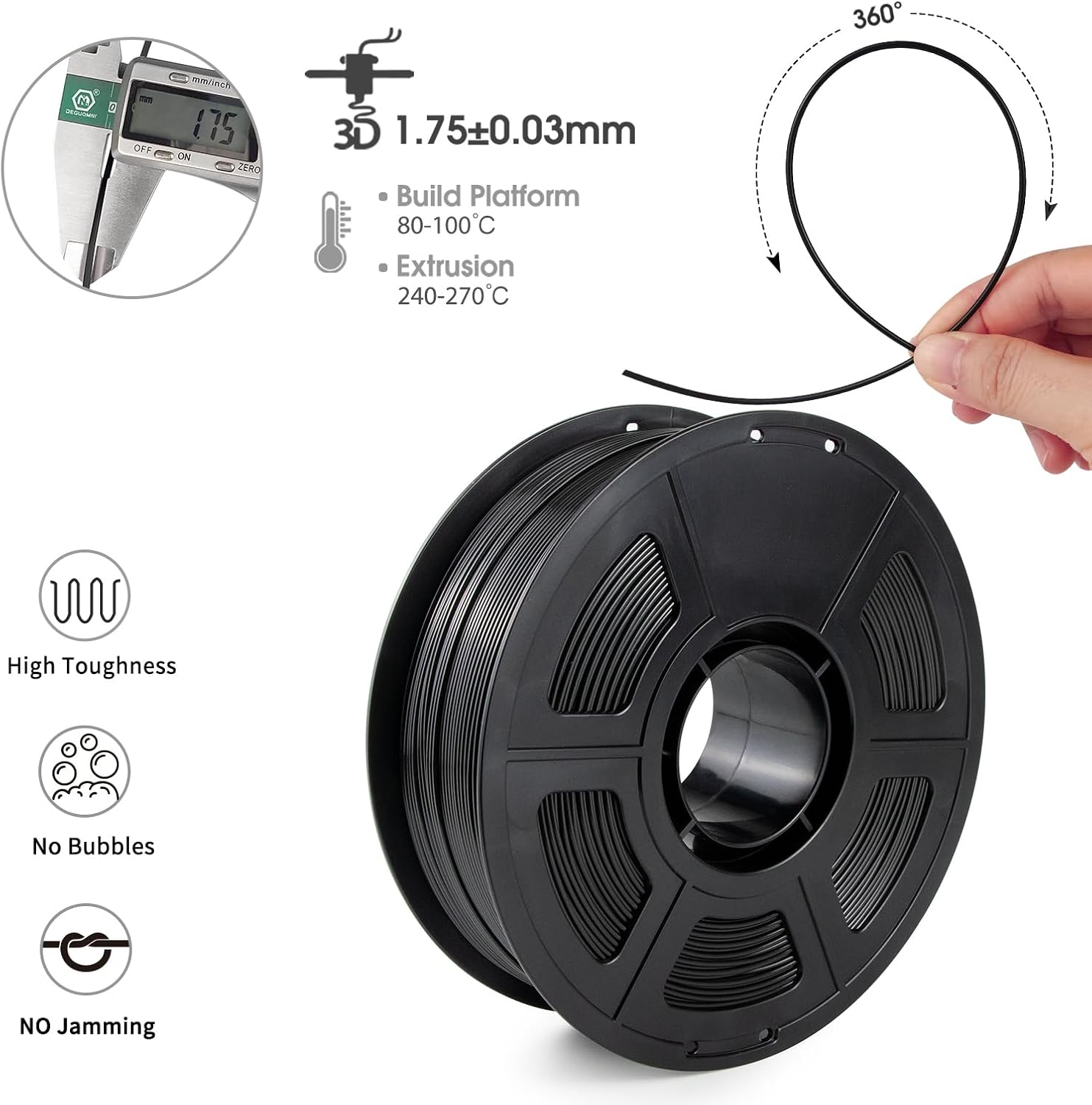 ^For Black ASA Filament Bundle - Asa Filament Outdoor recension och pris