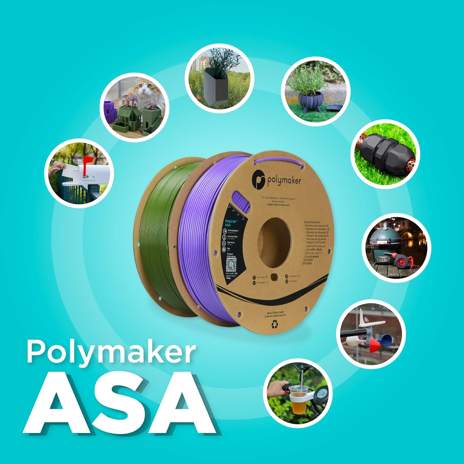 ^For ASA Filament 1.75mm 5KG W - Asa Filament Outdoor recension och pris