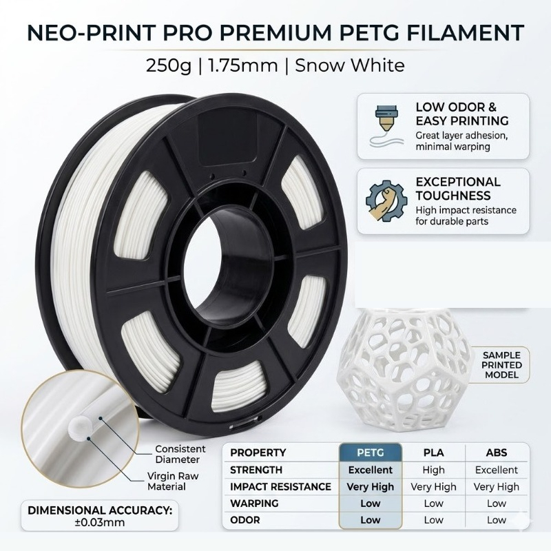 PETG white,gray,transparent,sk - Tpu Flexible Filament recension och pris