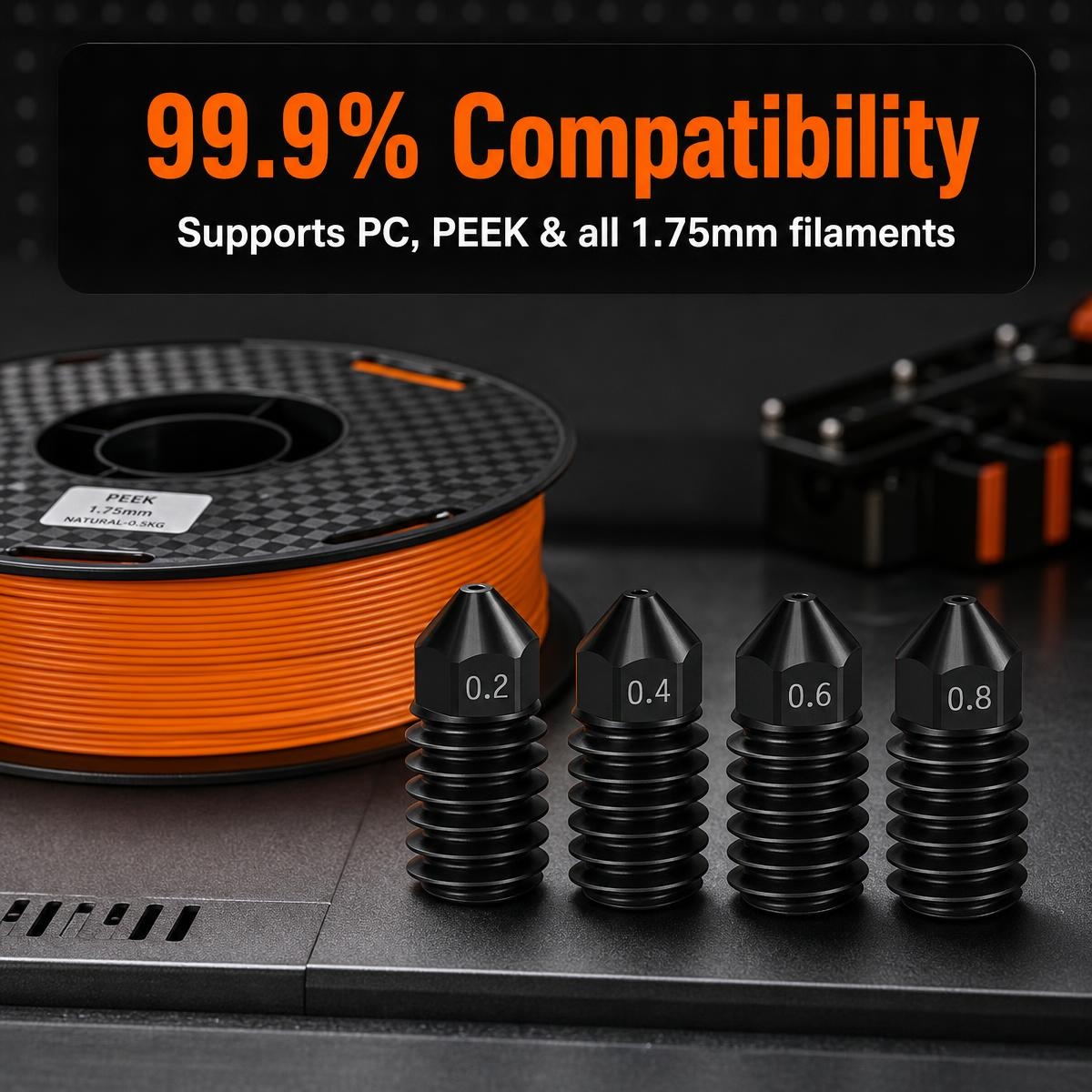 Detachable Hardened Steel 3D P - 3D Printing Bambu Lab A1 recension och pris